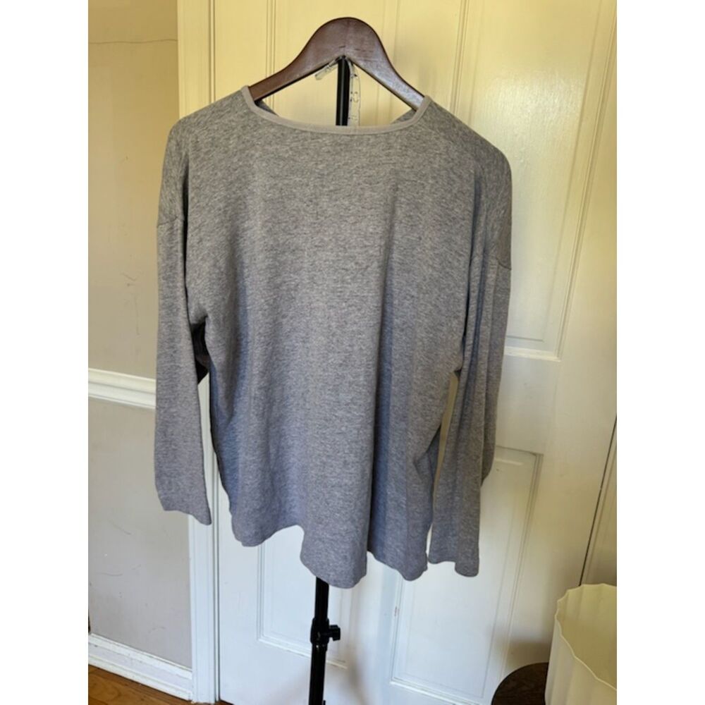 Passports Plus Gray Knit Tunic Top 1X